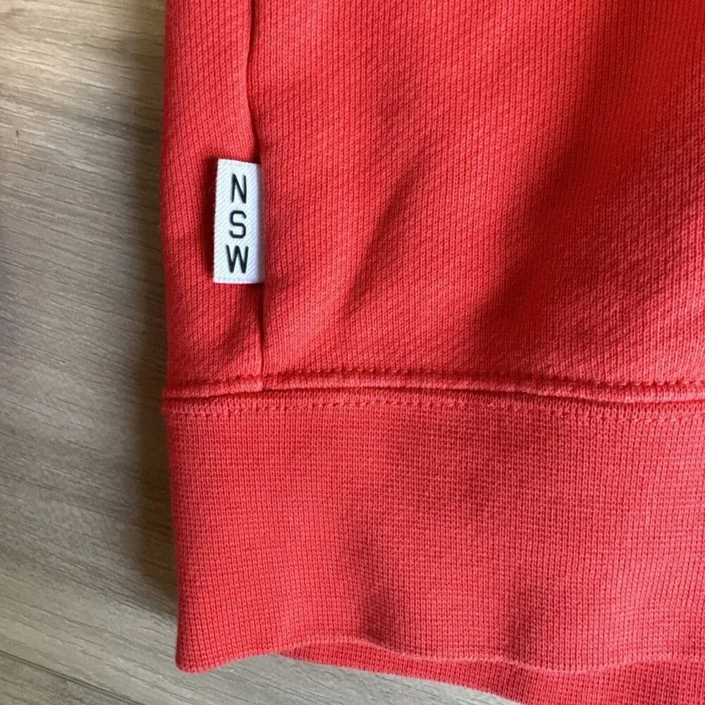 Vintage Y2K Nike Sportswear‎ NSW Block Logo Hoodie  Sweater - Mens Medium Orange